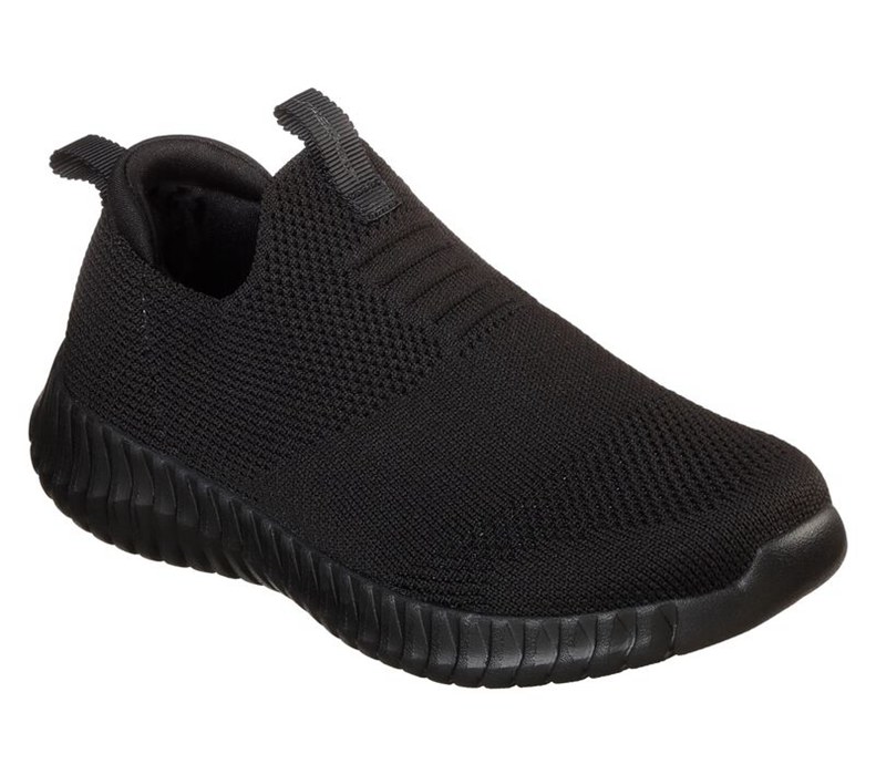 Skechers Pojkar Svarta Slip On - Elite Flex - Wasick - Sverige (PJFHT-8901)
